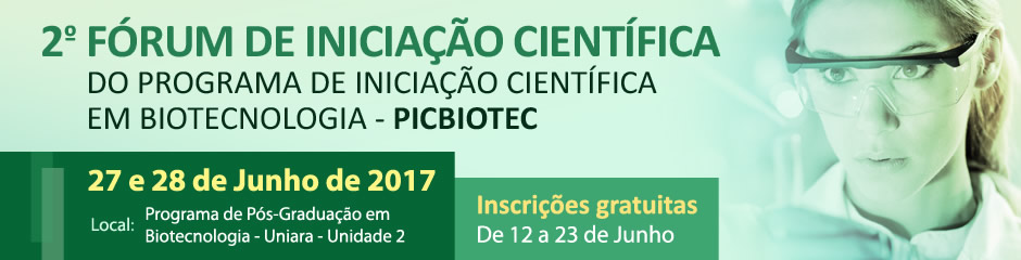 2º Fórum de Iniciação Científica do PICBiotec