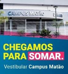 Banner de divulgação do Vestibular Campus Matão