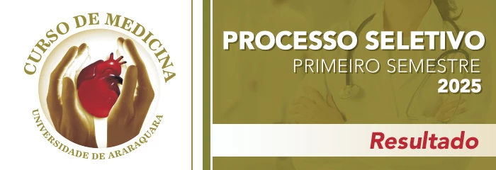 Banner de divulgao do Resultado do Processo Seletivo Medicina Primeiro Semestre 2025