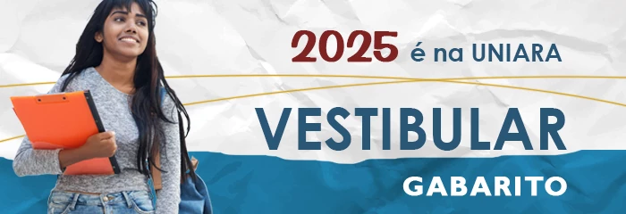 Banner de divulgao do Gabarito do Vestibular Primeiro Semestre 2025