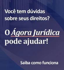 Banner de divulgao do projeto de extenso universitria gora Jurdica