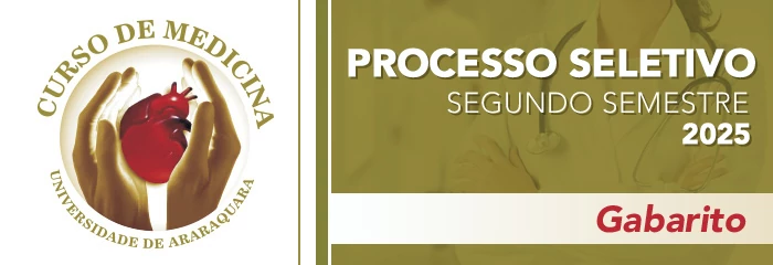 Banner de divulgao do Gabarito do Processo Seletivo Medicina Segundo Semestre 2025