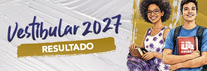 Banner de divulgação do Resultado do Vestibular 2027